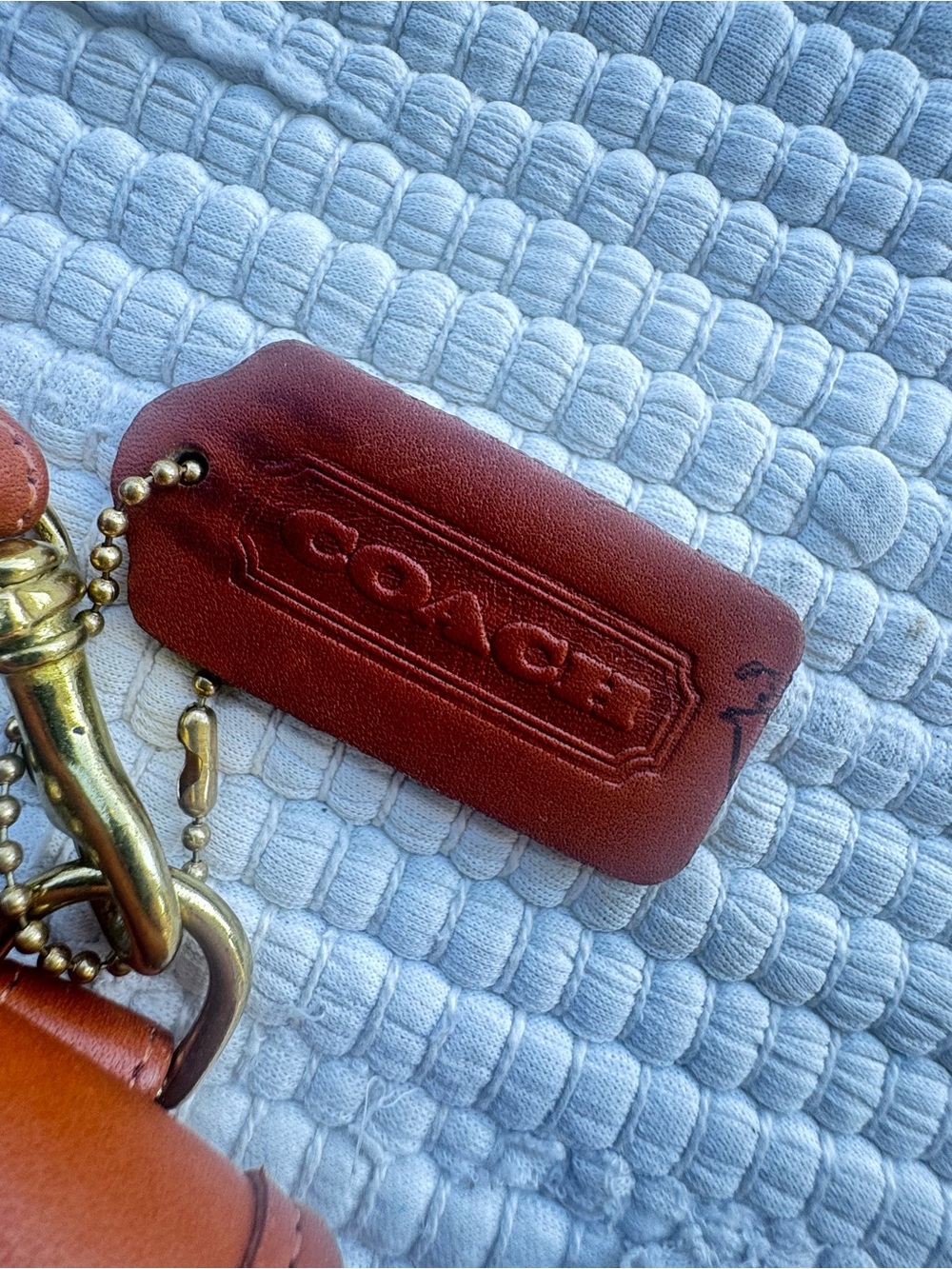 Vintage Coach 9826 Mini Belt Bag British Tan Leather Crossbody 90s - Picture 3 of 14